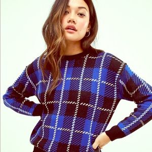 ASOS blue plaid sweater